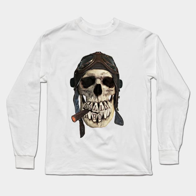 TALLY HO  (skull series 2 of 3) Long Sleeve T-Shirt by LAZYJStudios